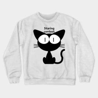 Staring contest | Funny Halloween Crewneck Sweatshirt